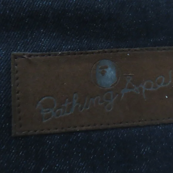 Y2K BAPE Jeans with iconic Star Design on the Front Japanese DenimL (36x35)